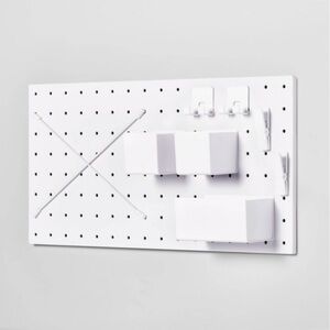 BRIGHTROOM - Pegboard Set, Accessories Included  (13” x 26”) (White)